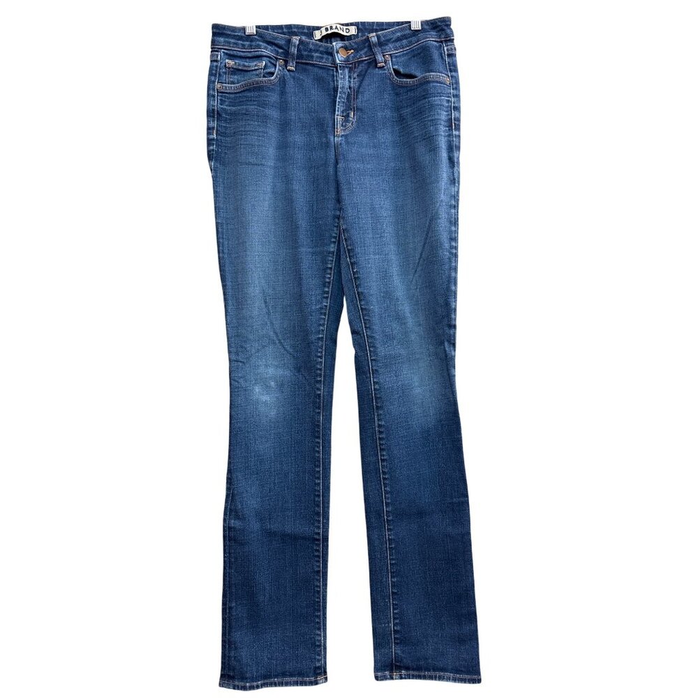 J Brand Womens Mid-Rise Boot Cut Jeans Size 32 Denim Blue